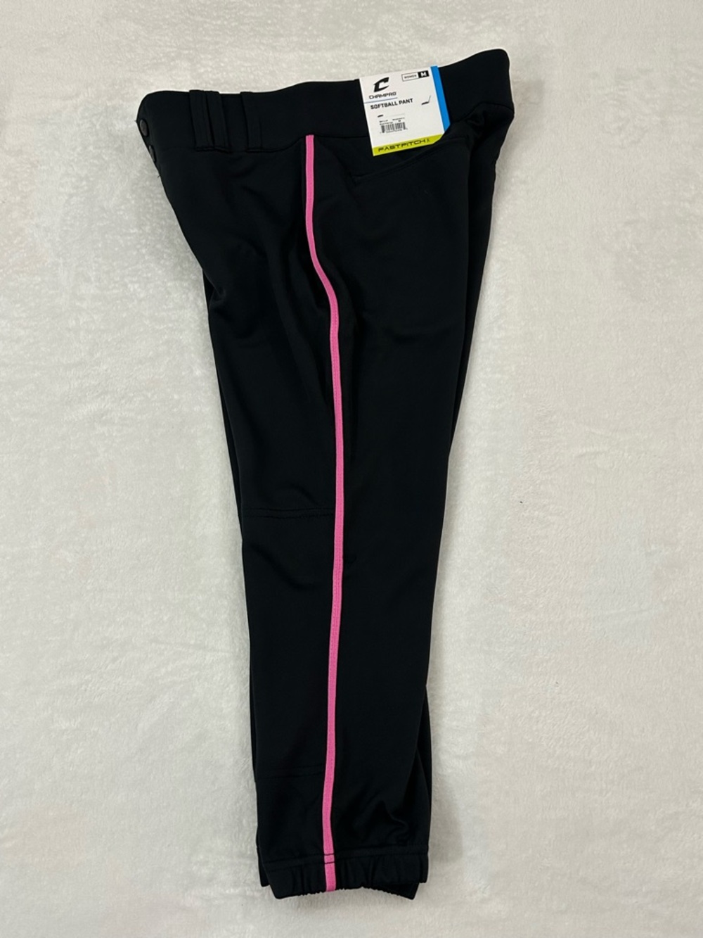 Champro Black Pink Piping Fast Pitch Tournament Low Rise Softball Pants Womens M